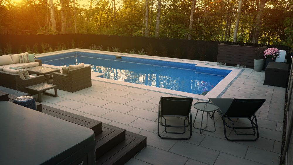 Modern Backyard Pool in Ottawa